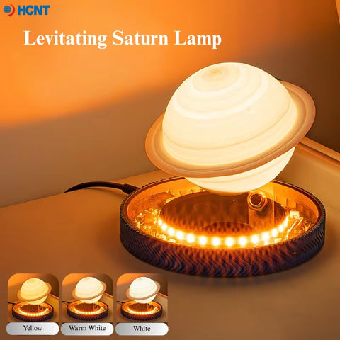 3D Levitating Saturn Lamp Floating Planet Lamp Magnetic Levitation Desk Light with Luminous Base Unique Home Decor for Office Gi