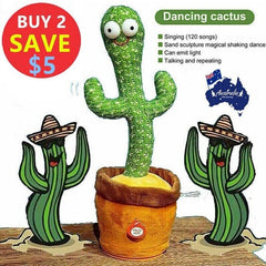 Dancing Talking Singing Shaking Cactus Kids Gift Plush Doll USB Charging Toy
