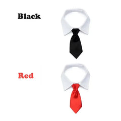 Pet Dog Cat Formal Necktie Tuxedo Bow Tie Black and Red Collar for Dog & Cat Pet Accessories for Wedding Holiday and Party Gift