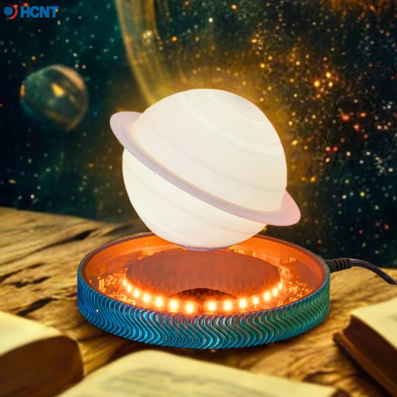 3D Levitating Saturn Lamp Floating Planet Lamp Magnetic Levitation Desk Light with Luminous Base Unique Home Decor for Office Gi