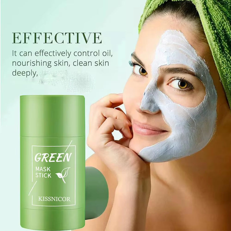 Green Tea Mask Face Clean Green Tea Cleansing Deep Moisturizing Shrink Pores Blackhead Acne Facial Korean Skin Care