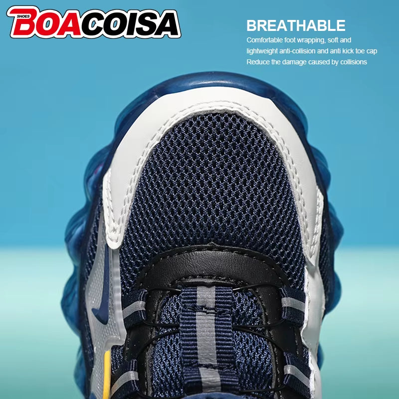 Children'S Sport Shoes Boys' Fashion Running Leisure Mesh Comforthable Outdoor Kids Shoes Casual Tennis Light Sneakers Tennis