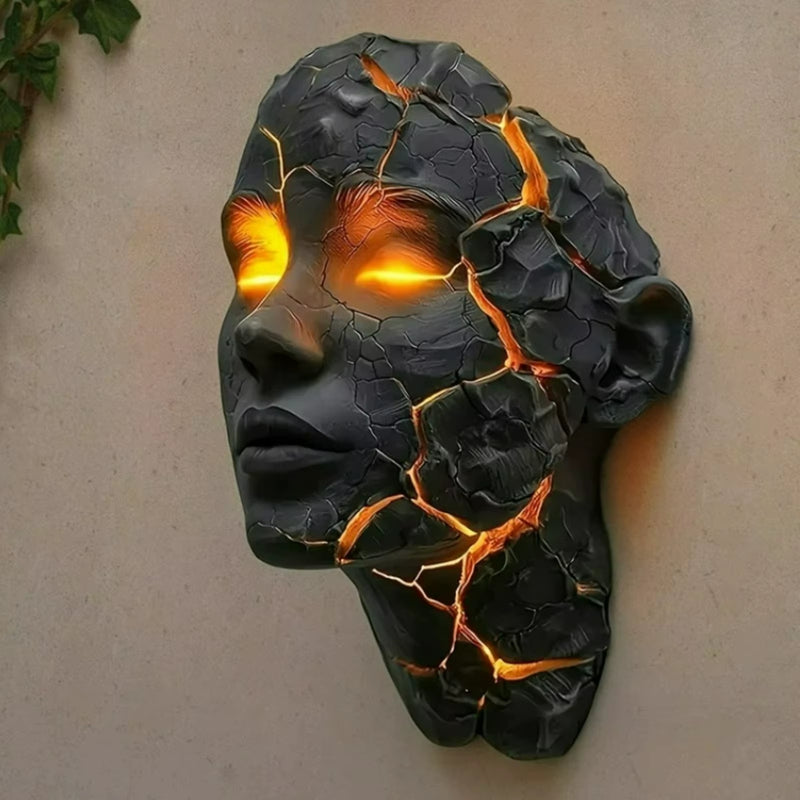 Cracked Soul Wall Lights Shattered Soul Wall Lamps Creative Figurine Luminous Resin Ornaments Sculpture Home Decorations