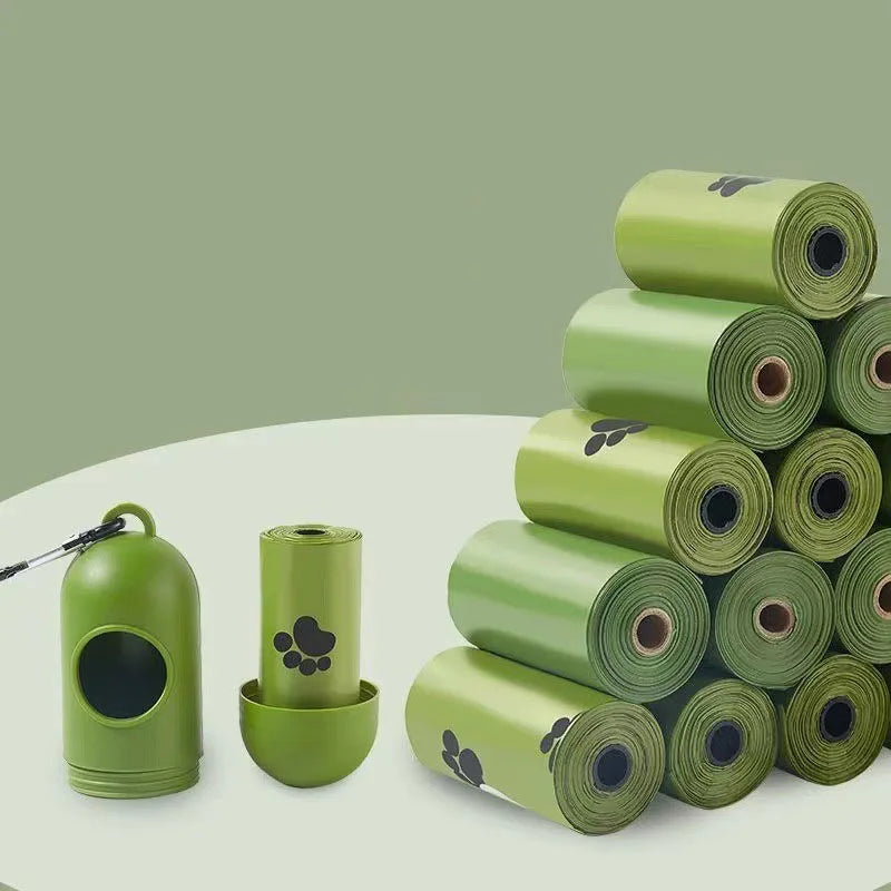 New 300PCS/20 Rolls Pet Biodegradable Trash Bag Dog Poop Bags Scented Poo Bag Degradable Cat Waste Bags Dog Poop Dispenser Gifts