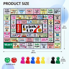 Drinking Board Games for Adults, Rubber Mat Drinking Board Game, Funny Party Interactive Games for Game Night, Birthday, Family Play or Any Occasion, Age 21+, 2-8 Players