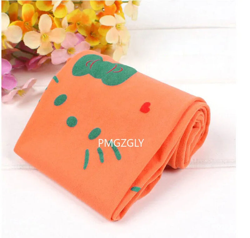 Girl Tights Cat Print Children Kids Pantyhose Velvet Fabric Princess Party Dance Tights Girl Stockings 3-9T Tights Spring Summer