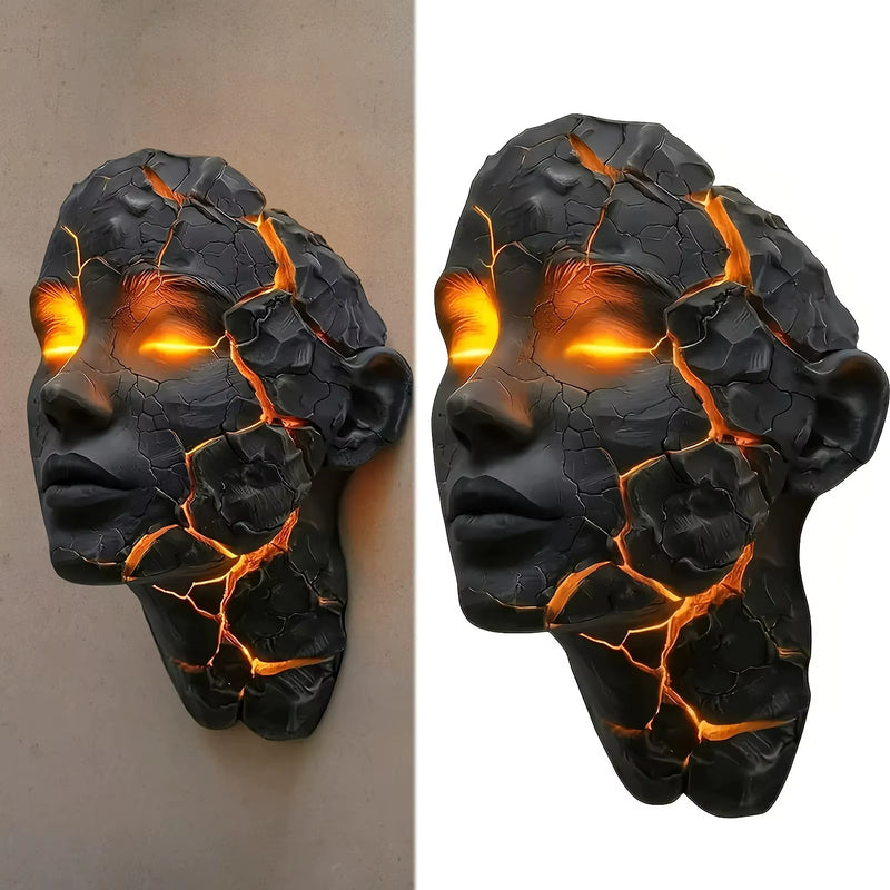 Cracked Soul Wall Lights Shattered Soul Wall Lamps Creative Figurine Luminous Resin Ornaments Sculpture Home Decorations