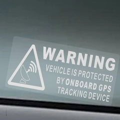 4X WARNING on Board GPS Tracking Device Vehicle Sign Sticker Protected by Car Van Boat Taxi Safety Alarm Dash Decal