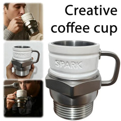 Spark Plug Coffee Mug Industrial Coffee Cup Mechanics & Gearheads Automotive Themed Coffee Mug Engine Design