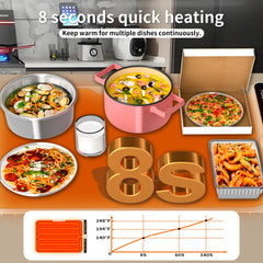 Upgrated Food Warming Mat,Foldable Electric Warming Tray, Adjustable Max Temperature 212°F,Warming Tray for Buffets Party ,Full Surface Heating for Tableware and Coasters,Premium Silicone Nano-Material,Thanksgiving,Christmas Adjustable Electric