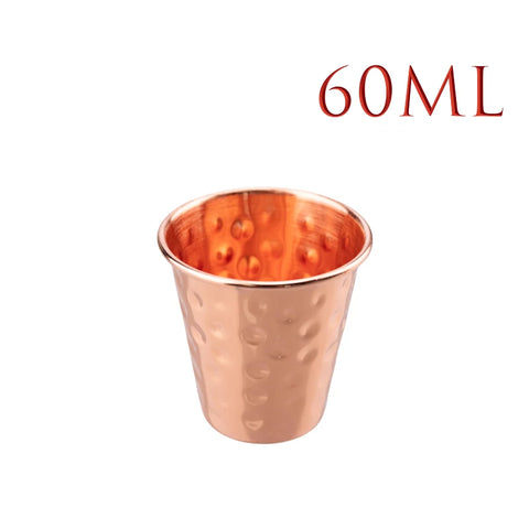 New 100% Copper Cups Pure Solid Moscow Mule PURE Copper Mugs-Shaped 2Oz Cocktail Cups Beer Cup Milk Mug Drinkware