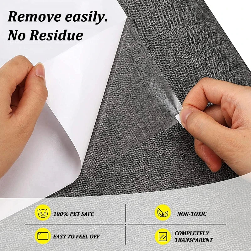 3 Pcs Cat Scratch Sofa Protection Pads Self-Adhesive Pet Furniture Protectors Cover Anti-Cat Scratch Couch Guard Pads Stickers