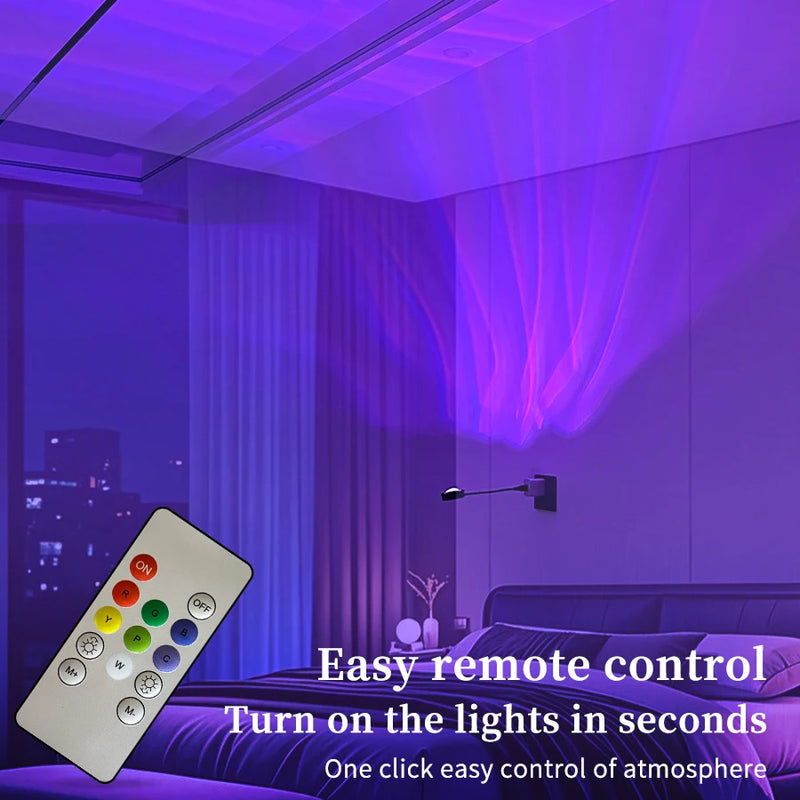 RGB Aurora Led Night Light with Remote Control Starry Sky Galaxy Projector USB 5V for Christmas Home Party Lighting Room Decor