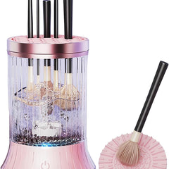 Upgrade Electric Makeup Brush Cleaner Machine – Makeup Brush Clean and Dry Makeup Brushes Tools,Sponges Automatically-Make up Dryer,Washer Holder Combined(Pink)-Perfect for Home & Professional Use