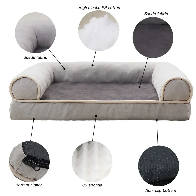 Cat Dog Bed Sofa Warm Cat Nest Pet Bed for Small Medium Dogs Cats Comfortable Plush Non-Slip Puppy Pet Supplies Sofa Bed