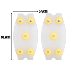 Transparent Ice Cleats Snow Grips 5/7 Teeth Studs Invisible Traction Crampons anti Slip Spikes for Winter Walking Hiking Boots
