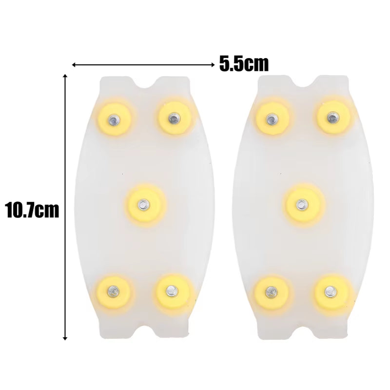 Transparent Ice Cleats Snow Grips 5/7 Teeth Studs Invisible Traction Crampons anti Slip Spikes for Winter Walking Hiking Boots