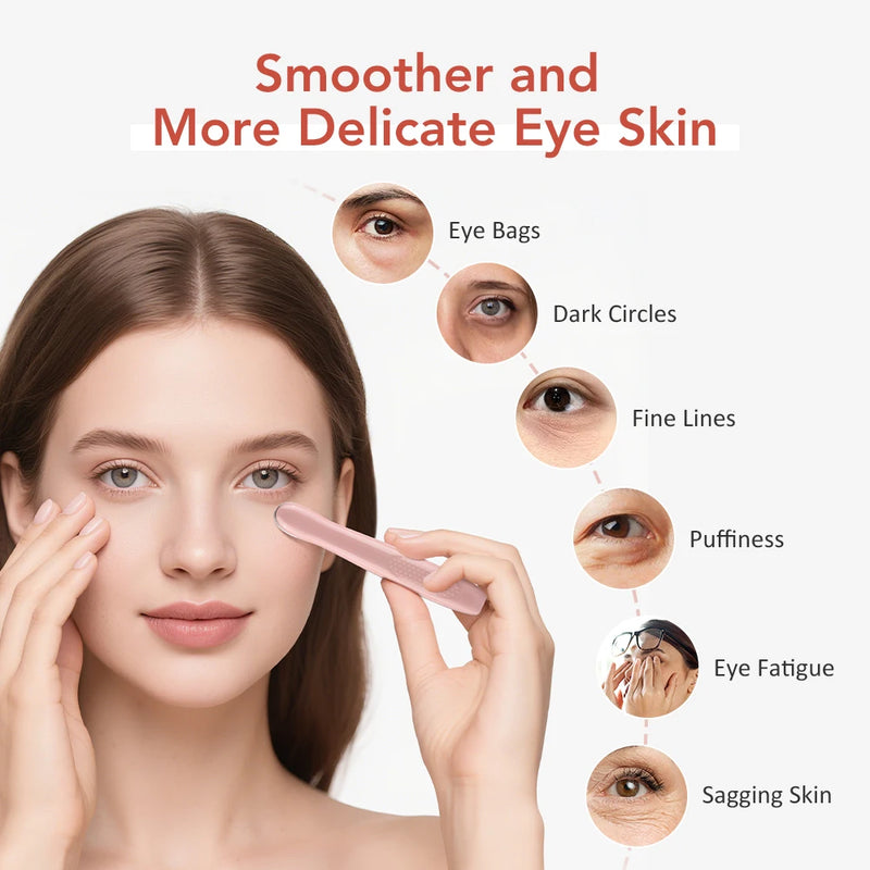 Vibration Red Light Eye Massager Pen Hot Compress Beauty anti Wrinkles Eye Lifting Wand Eye Care for Dark Circles Eye Bag Reduce