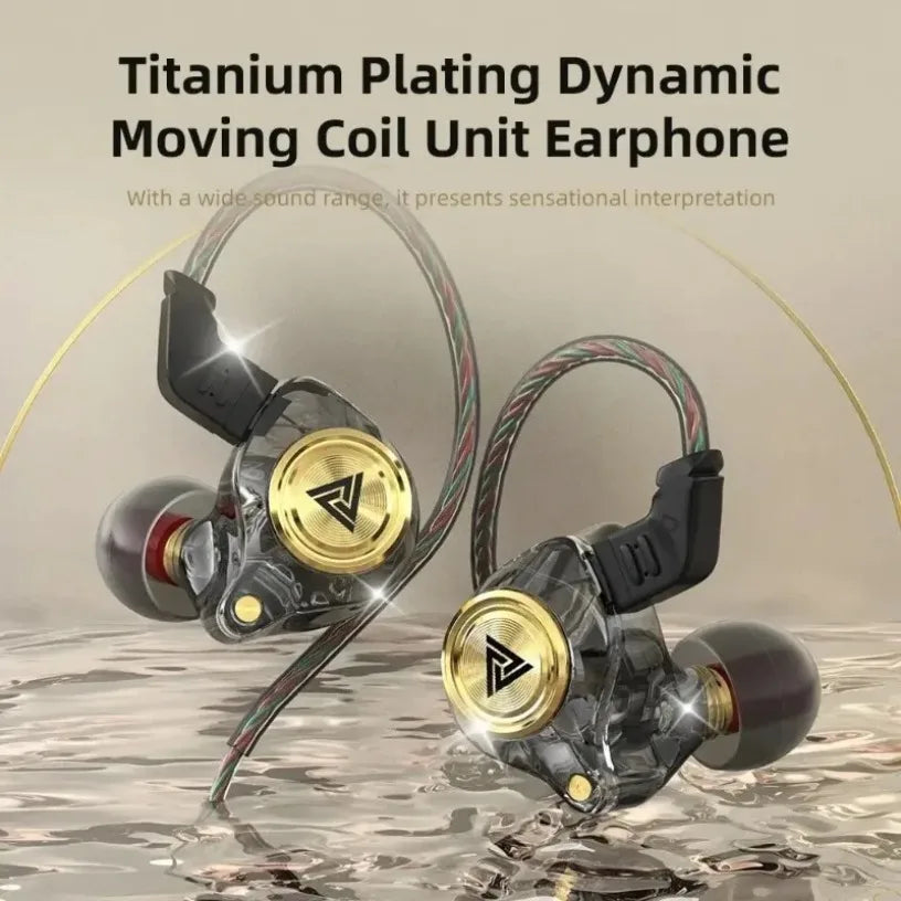 QKZ CK5 File Wired Earphone with Microphone Hifi Music Earphone Professional Gaming and Sports Noise Cancelling Headphones