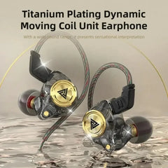 QKZ CK5 File Wired Earphone with Microphone Hifi Music Earphone Professional Gaming and Sports Noise Cancelling Headphones