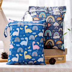 1Pc 26*36Cm Wet Dry Bags Waterproof Reusable Zippered Pockets Cloth Diaper Travel Beach Pool Wet Bags for Swimsuits