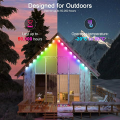 Permanent Outdoor Lights Smart RGBIC LED Eaves Lights with App/Remote Control Full House Flashing Lighting Christmas Decor