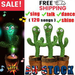 Dancing Talking Singing Shaking Cactus Kids Gift Plush Doll USB Charging Toy