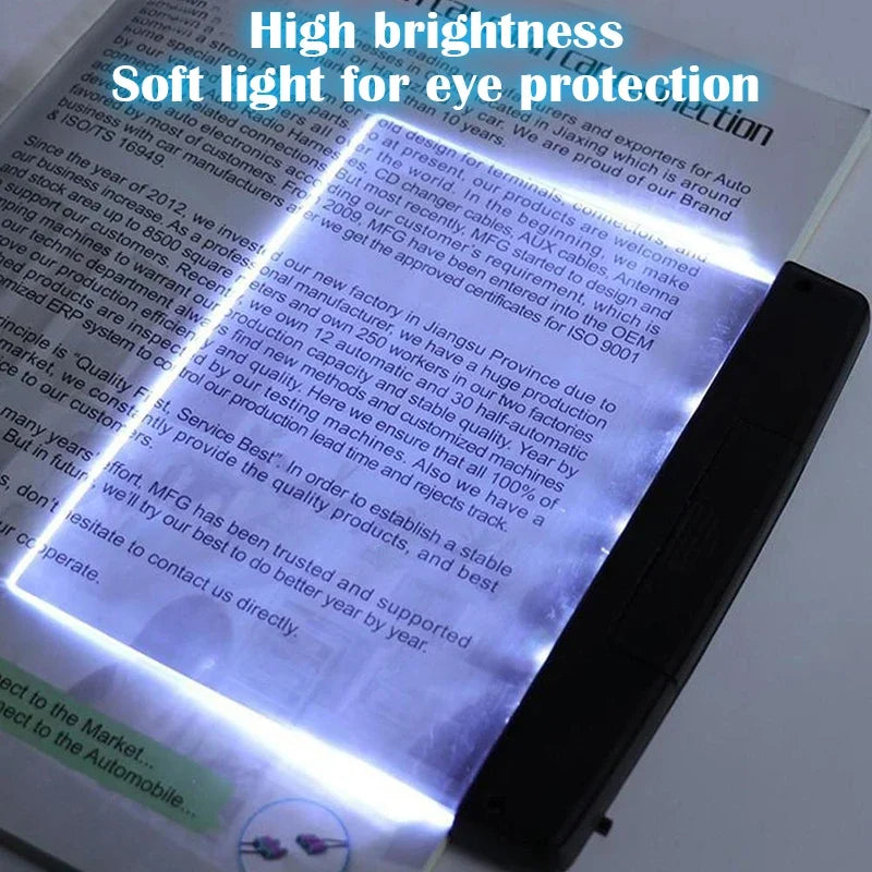 Student Night Reading Lamp Flat Plate Car Travel Panel LED Led Flat Night Vision Reading Light Tablet Book Light Eye Protection