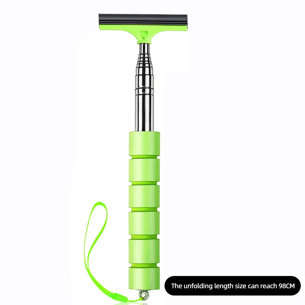 Extendable Handle Wiper Tablet Glass Window Cleaning Tool Windshield Car Front Window Cleaner Mirror Rearview Car Accessories