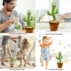 Dancing Talking Singing Shaking Cactus Kids Gift Plush Doll USB Charging Toy