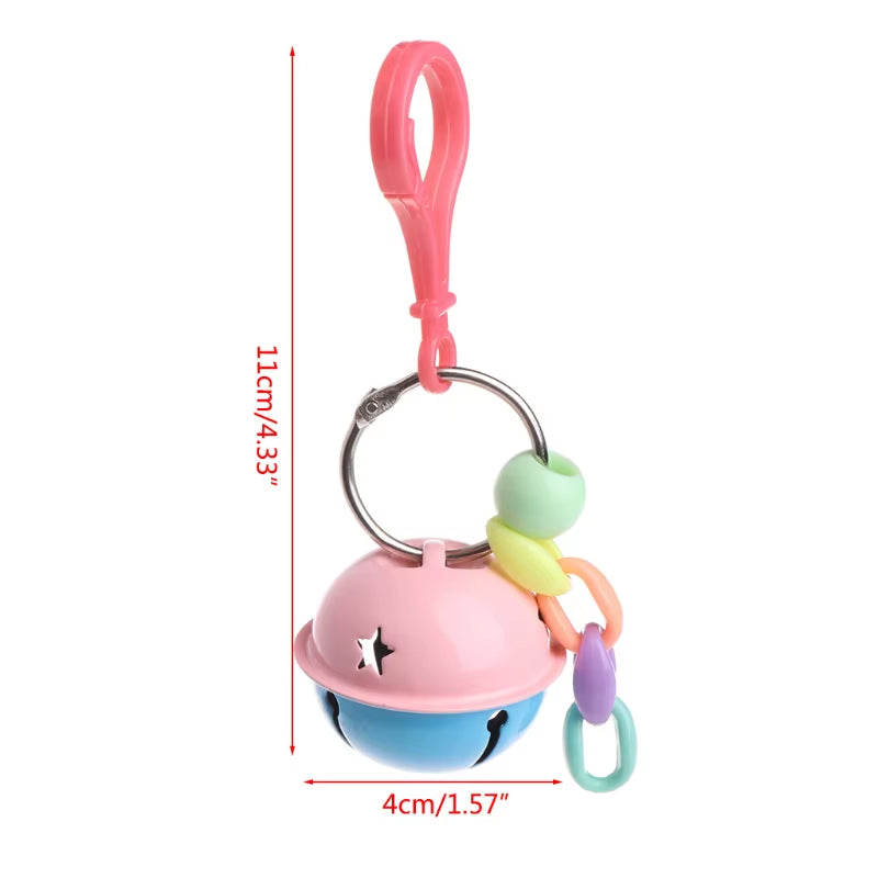 Pets Birds Parrots Colorful Toys Hanging Cage Paws Metal Bells for Mini Medium