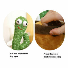 Dancing Talking Singing Shaking Cactus Kids Gift Plush Doll USB Charging Toy