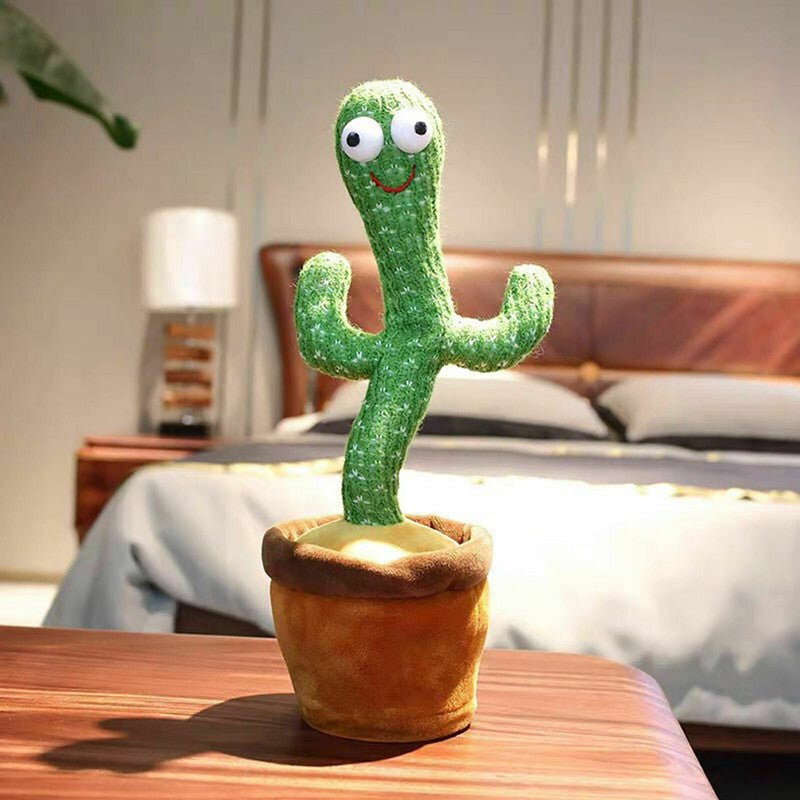 Dancing Talking Singing Shaking Cactus Kids Gift Plush Doll USB Charging Toy