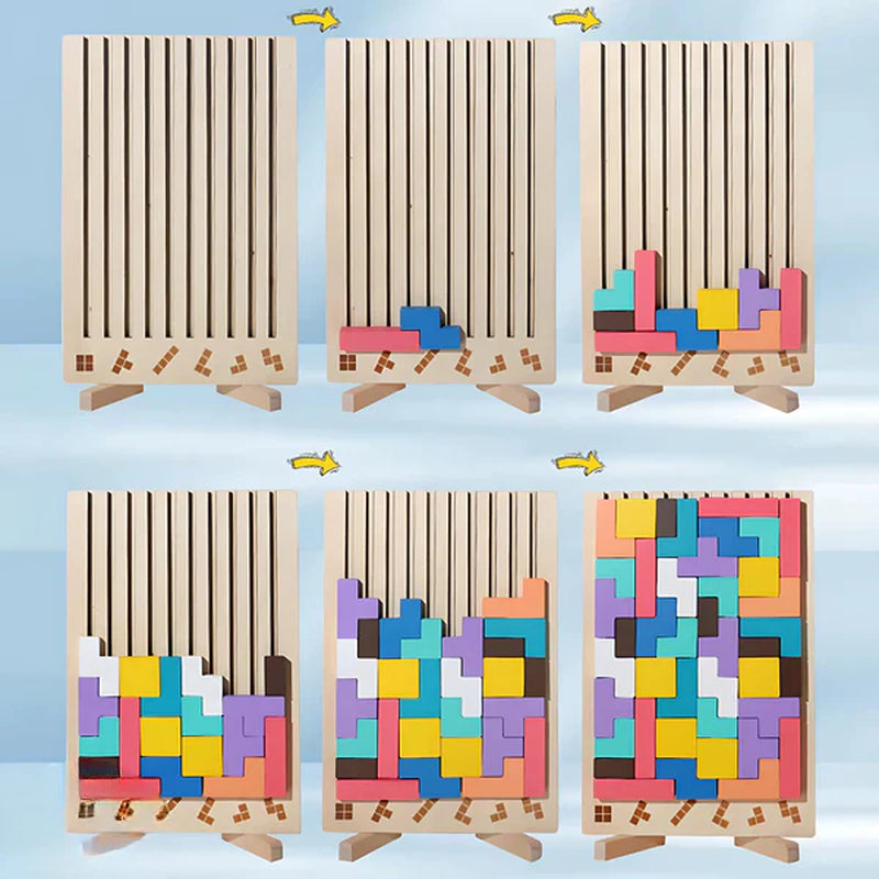 Wooden Tetris Puzzle