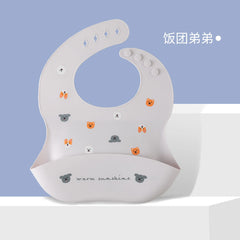 1PC Baby Lunch Apron Toddler Silicone Bibs Baby Kids Girl Boys Waterproof Saliva Cartoon Feeding Bib Baby Silicone Bib Aprons
