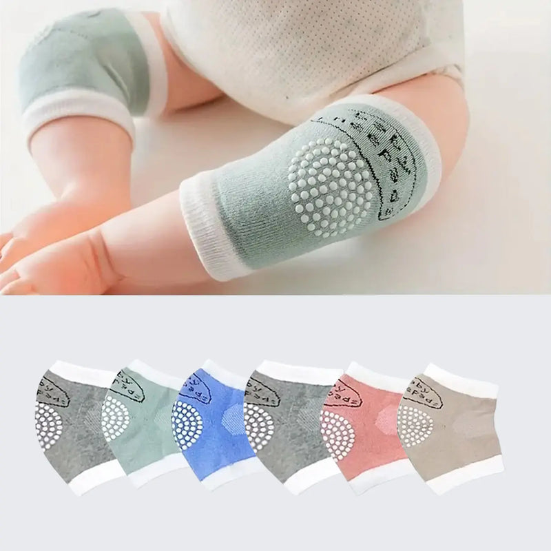 6 Pairs of Baby Crawling Non-Slip Knee Pads for Boys and Girls Cartoon Elastic Toddler Solid Color Knee Pads Four Seasons Warm Accessories Baby Gifts Baby Knee Pad Baby Knee Pads