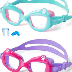 **Marisun Kids Swim Goggles (2-Pack) – Anti-Fog, UV Protection, Wide View Swimming Goggles for Boys & Girls Ages 3–15+, Shatter-Resistant Lenses for Pool, Beach & Outdoor Swimming**