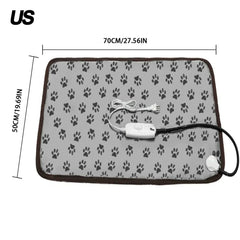 1PCS Dog and Cat Electric Blanket Heating Pad Pet Mattress Waterproof Anti-Bite Adjustable Temperature Chair Cushion