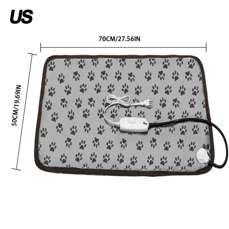 1PCS Dog and Cat Electric Blanket Heating Pad Pet Mattress Waterproof Anti-Bite Adjustable Temperature Chair Cushion