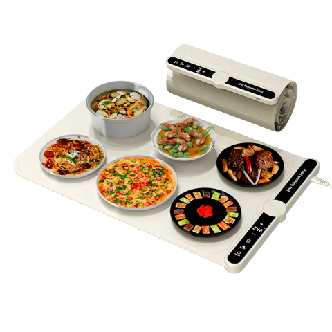 Upgrated Food Warming Mat,Foldable Electric Warming Tray, Adjustable Max Temperature 212°F,Warming Tray for Buffets Party ,Full Surface Heating for Tableware and Coasters,Premium Silicone Nano-Material,Thanksgiving,Christmas Adjustable Electric