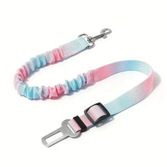 Adjustable Dog Car Seat Belt - Elastic Nylon Safety Harness for Secure Travel