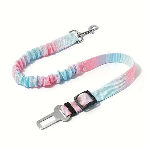 Adjustable Dog Car Seat Belt - Elastic Nylon Safety Harness for Secure Travel