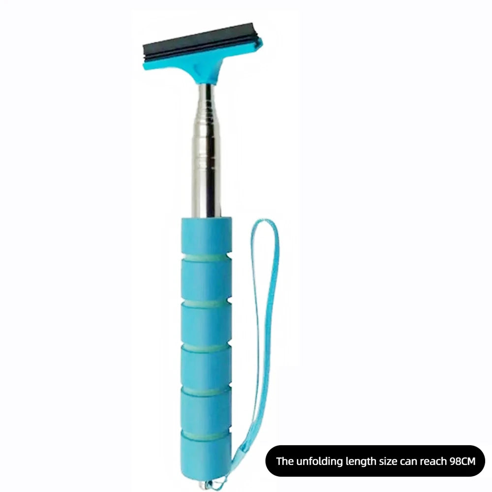 Extendable Handle Wiper Tablet Glass Window Cleaning Tool Windshield Car Front Window Cleaner Mirror Rearview Car Accessories