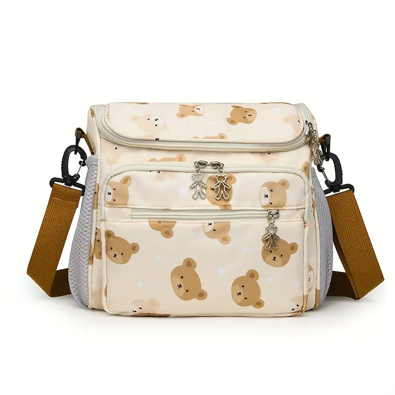 A Single Shoulder Crossbody Parent Bag, Casual Mother and Baby Bag with Multiple Pockets and Large Capacity for Milk Bottles and Diapers Diaperbag Travel Boys