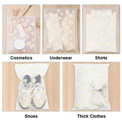 10 Pack Travel Storage Bags for Clothes, Clear Reusable Bags Plastic Ziplock Bags Luggage Organizer Pouch for Clothes Towels