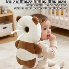 Baby Head Protector Cushion Backpack Harness for Walking & Crawling, Christmas Elements, Adjustable Newborn Toddler Safety Gear, Bee Design, Cute