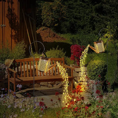 1Pc Solar Watering Can with Lights Outdoor Solar Garden Lights Decro Solar Lights Waterproof Hanging Lantern for Yard Patio