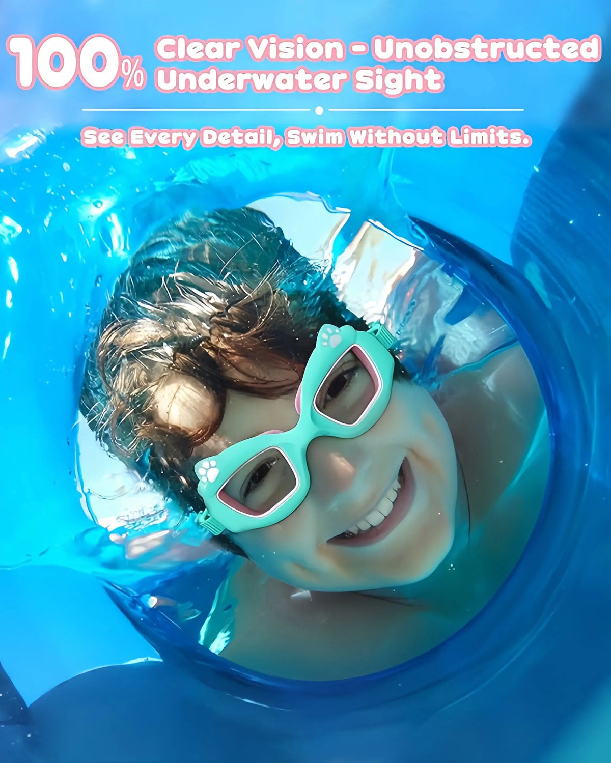 **Marisun Kids Swim Goggles (2-Pack) – Anti-Fog, UV Protection, Wide View Swimming Goggles for Boys & Girls Ages 3–15+, Shatter-Resistant Lenses for Pool, Beach & Outdoor Swimming**