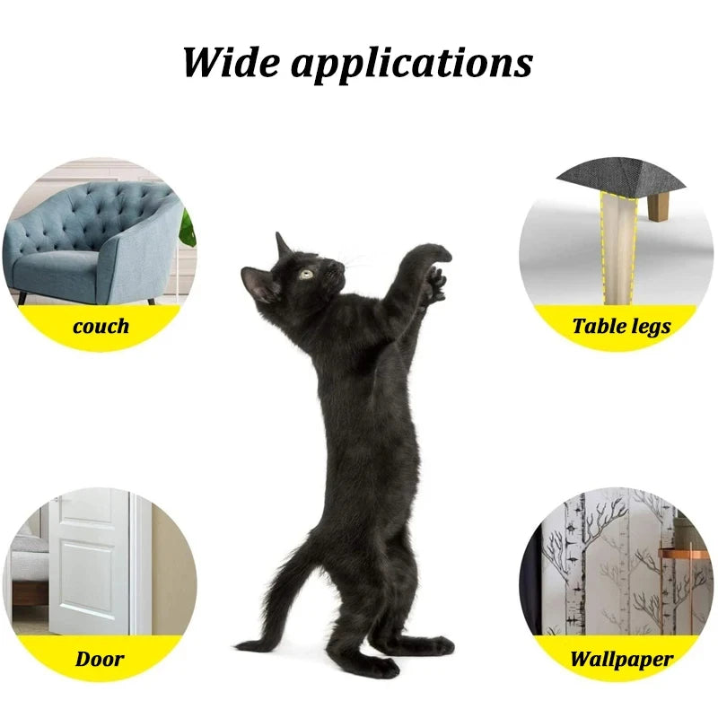 3 Pcs Cat Scratch Sofa Protection Pads Self-Adhesive Pet Furniture Protectors Cover Anti-Cat Scratch Couch Guard Pads Stickers