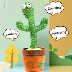 Dancing Talking Singing Shaking Cactus Kids Gift Plush Doll USB Charging Toy